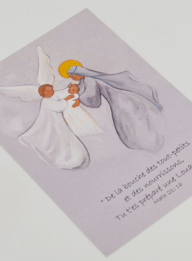 Cartolina di Battesimo - Vergine Maria e Angelo (pic 3)