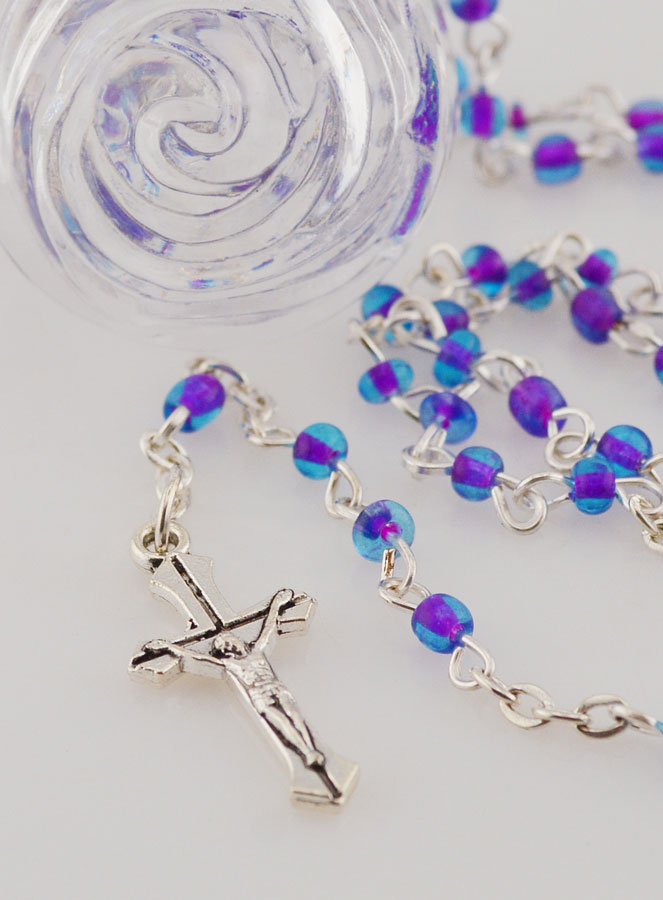 Rosario Prima Comunione Perle Viola (pic 3)