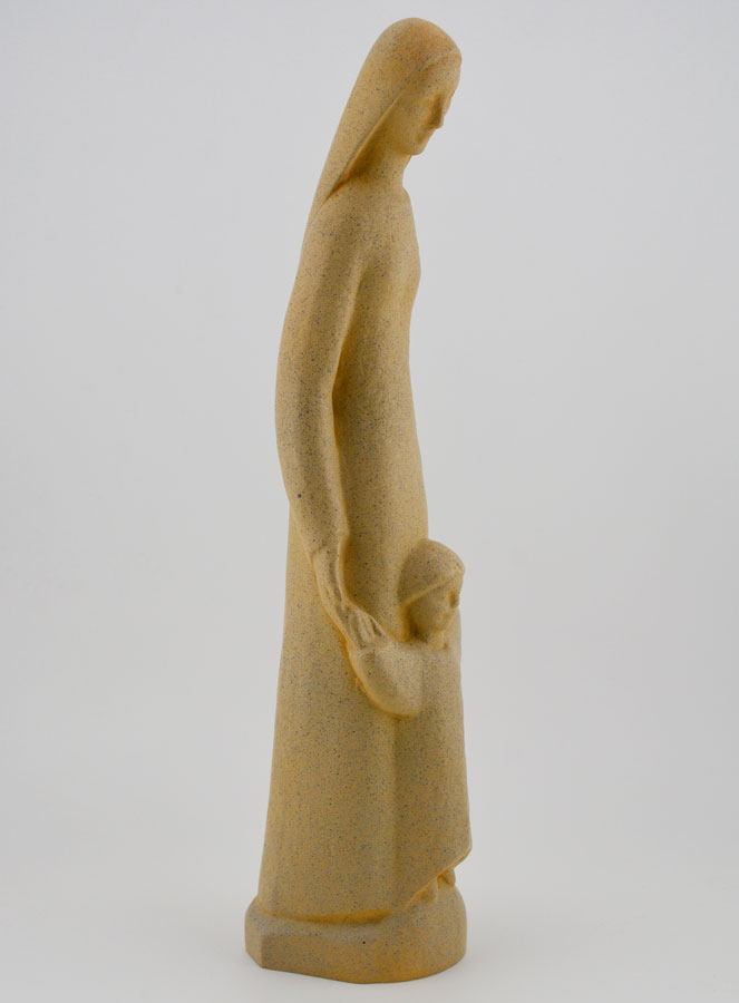 Statua Madonna col Bambino in piedi - Colore granito (pic 3)