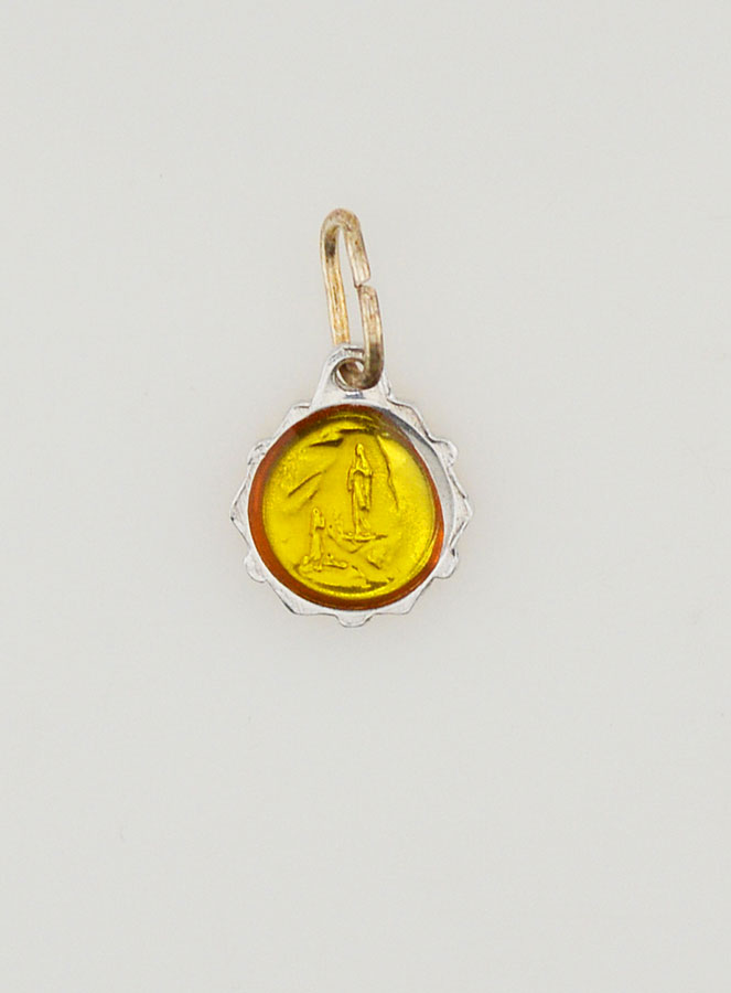 Medaglia Vergine Maria 8mm - Giallo (pic 4)