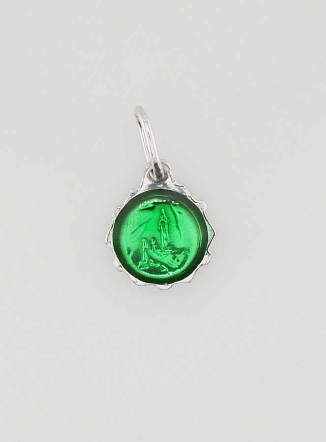 Medaglia Vergine Maria 8mm - Verde (pic 4)