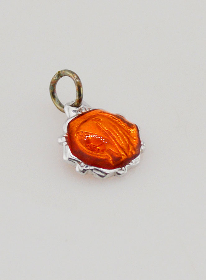Medaglia Vergine Maria 8mm - Arancione (pic 3)