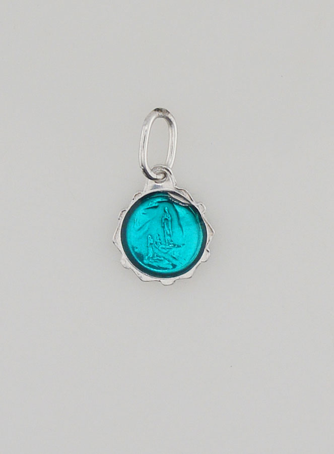 Medaglia Vergine Maria 8mm - Turchese (pic 4)