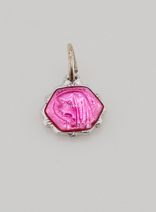 Medaglia Vergine Maria 8mm - Rosa Fucsia (pic 2)