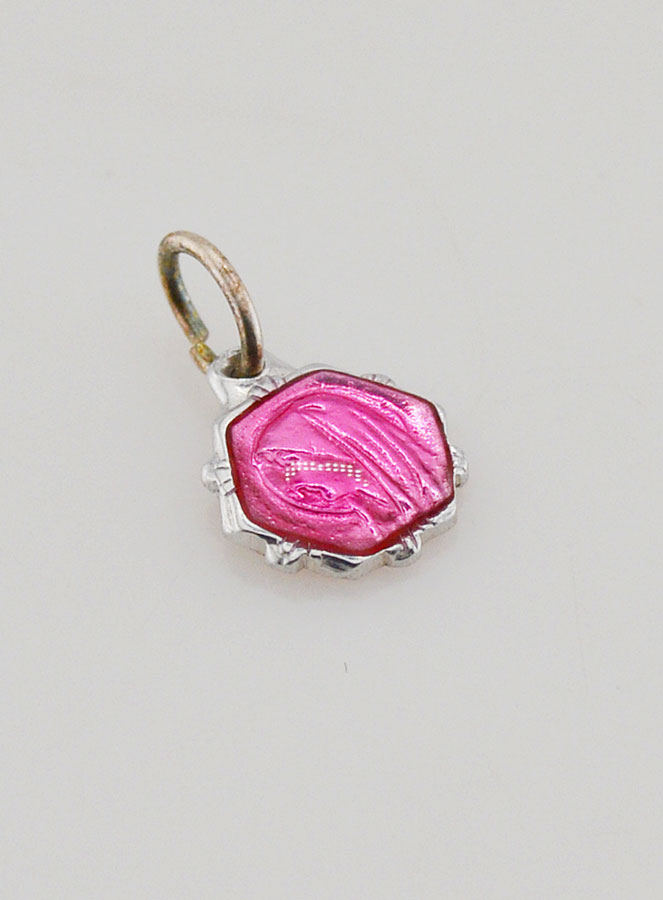 Medaglia Vergine Maria 8mm - Rosa Fucsia (pic 3)
