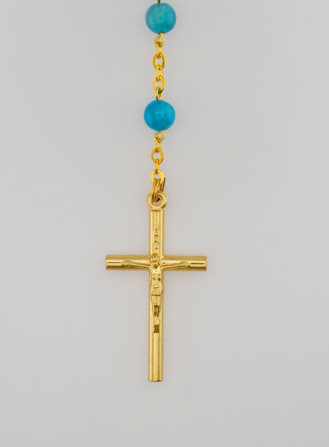 Rosario in Perle d'Agata - Catena Dorata (pic 3)