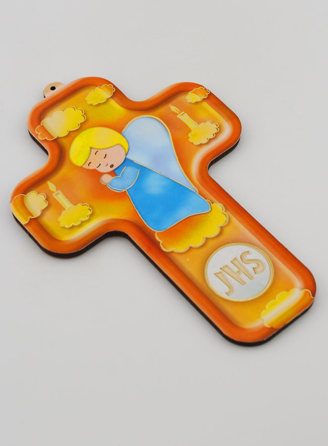 Croce in Legno Bambini - Angelo e Preghiera Modello Bambino (pic 3)