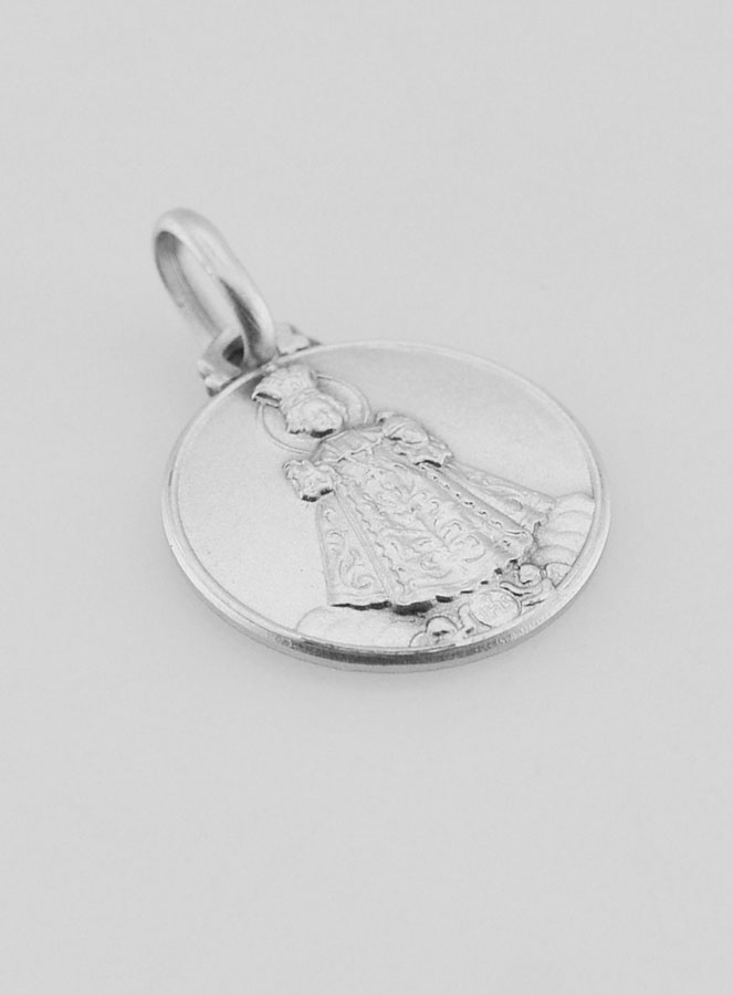 Medaglia Gesù Bambino di Praga in Argento Puro - 16mm (pic 3)