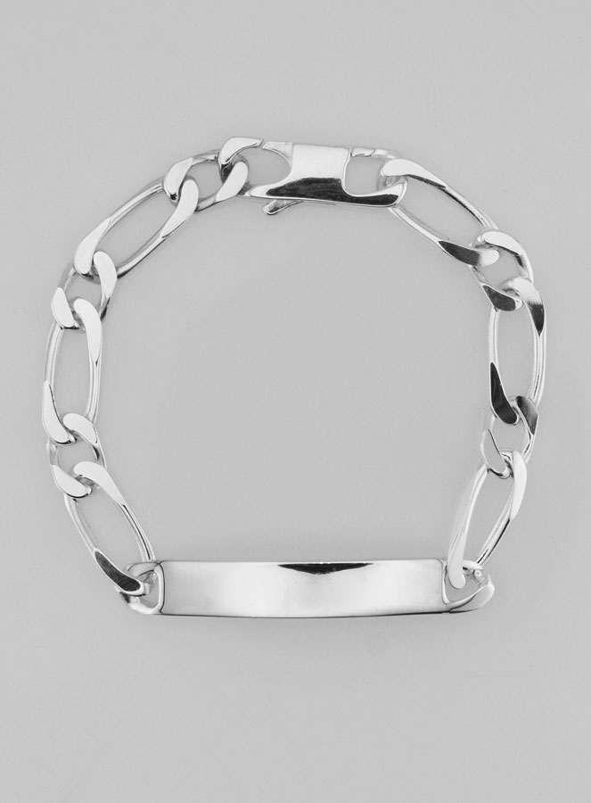 Braccialetto in Argento 19cm - Maglia Figaro 7mm (pic 3)