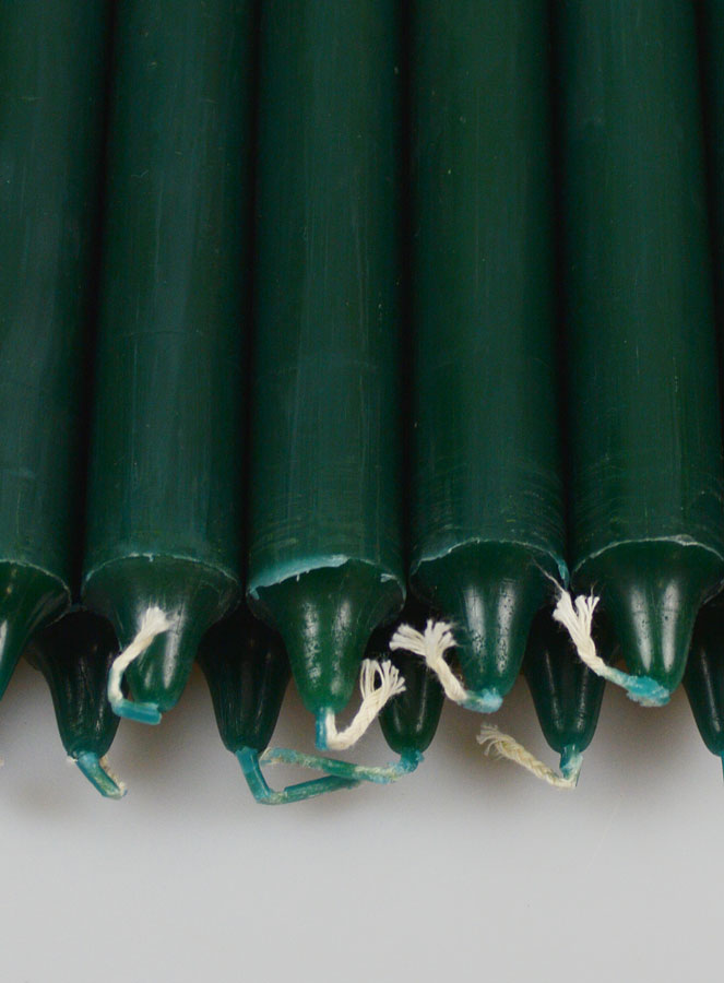 12 Candele di Preghiera Tinte Massa Verde Scuro (pic 4)