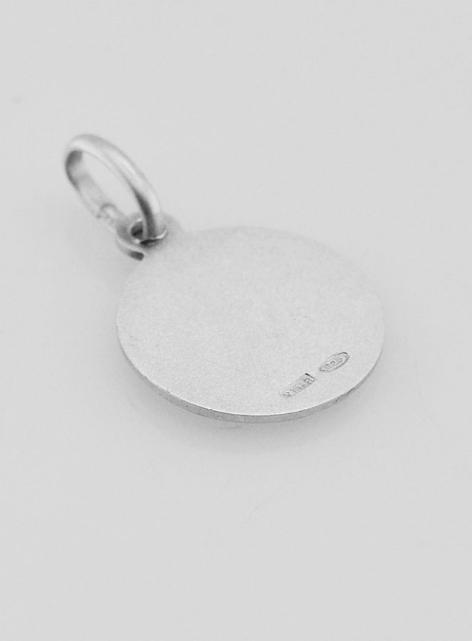 Medaglia Santa Teresa in Argento Puro - 12mm (pic 4)