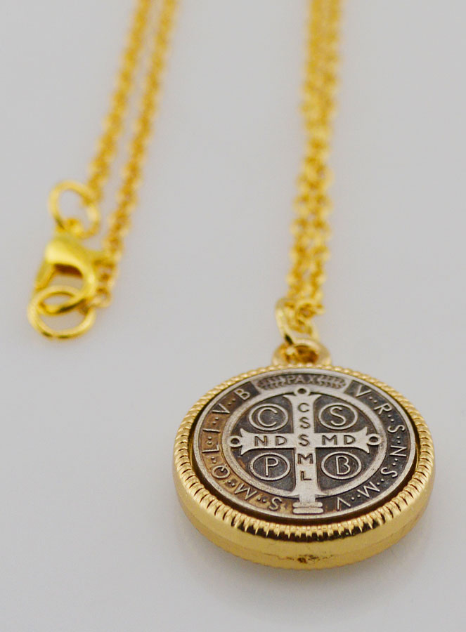 Medaglietta di San Benedetto + Catenina (pic 4)