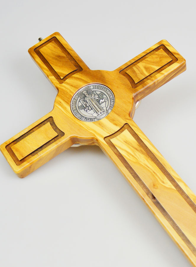 Crocifisso di San Benedetto in Legno - 40cm (pic 4)