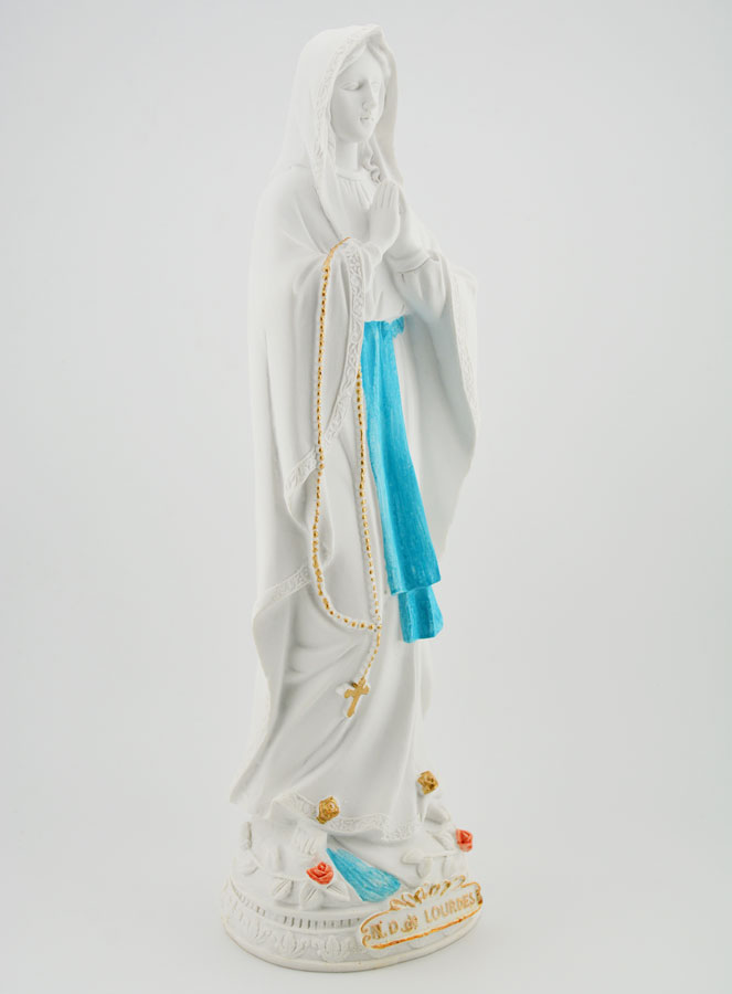 Statua Madonna di Lourdes col Rosario - 30 cm (pic 3)