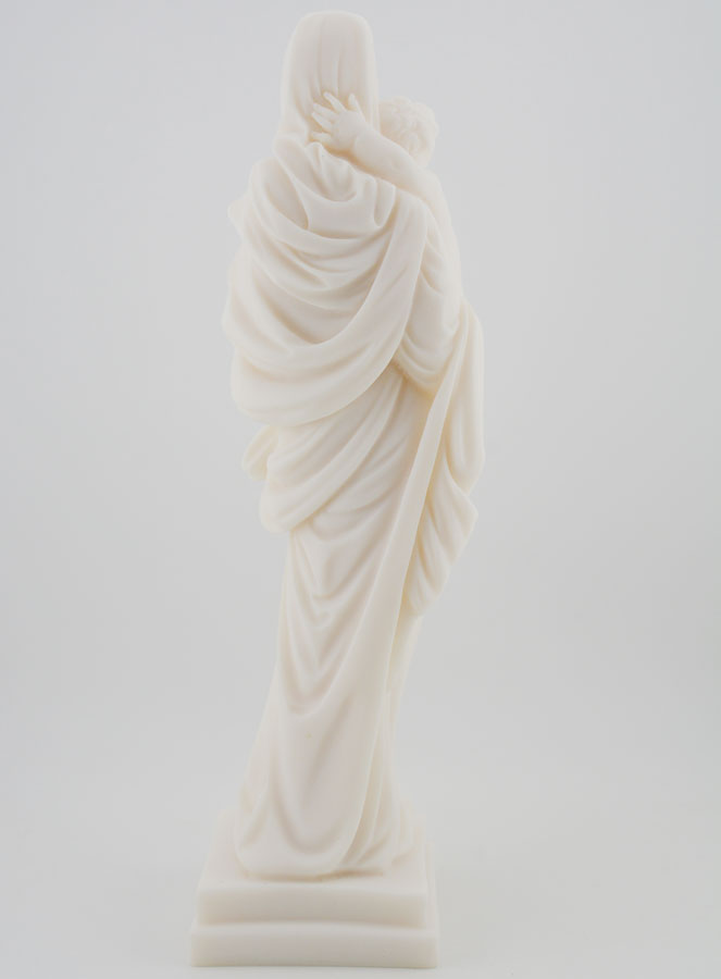 Statua Madonna con Gesù Bambino in alabastro - 25 cm (pic 4)