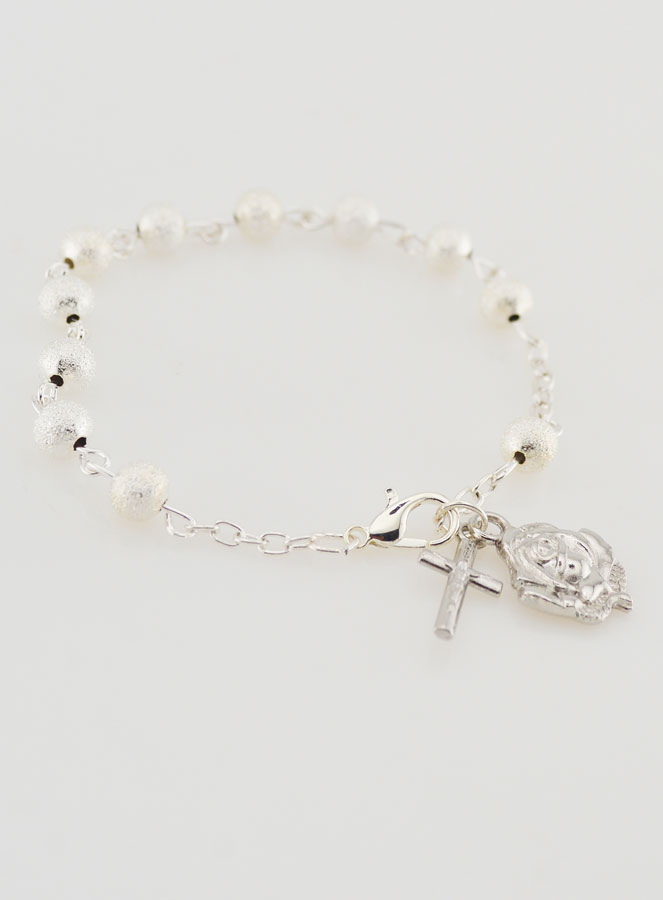 Bracciale Rosario Perle d'Argento - 19cm (pic 3)