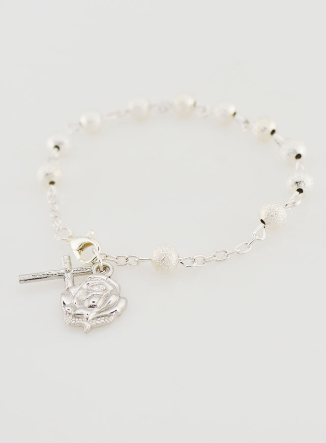 Bracciale Rosario Perle d'Argento - 19cm (pic 4)