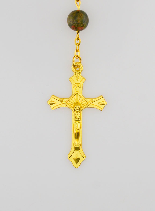Rosario Stile Unakite e Catena d'Oro (pic 3)