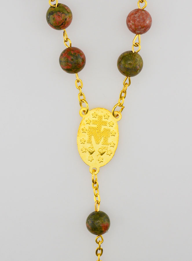 Rosario Stile Unakite e Catena d'Oro (pic 4)