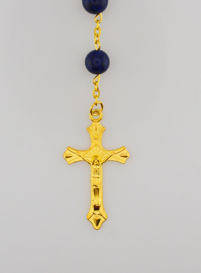 Rosario Stile Lapislazzuli e Catena d'Oro (pic 3)
