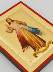 Icona Bizantina del Cristo Misericordioso Dipinta a Mano - 13cm