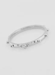 Anello Religioso Rosario Argentato - Taglia 64