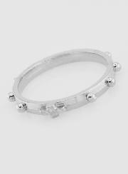 Anello Religioso Rosario Argentato - Taglia 57