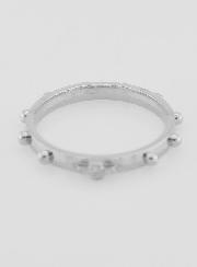 Anello Religioso Rosario Argentato - Taglia 57