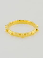 Anello Religioso Rosario Dorato - Taglia 57