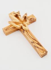 Croce Crocifisso Spirito Santo in Legno di Ulivo - 12cm