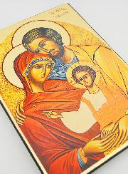 Icona Bizantina Greca Santa Famiglia - 25 cm