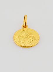 Medaglietta San Giuseppe Placcato Oro - 12mm