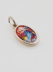 Medaglia San Cristoforo Argentata - 14 mm