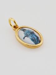 Medaglia Nostra Signora Vergine Nera Dorata - 14 mm