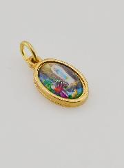 Medaglia Nostra Signora di Lourdes Dorata - 14 mm