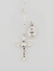 Rosario Prima Comunione Argentato + Medaglia Eucaristica