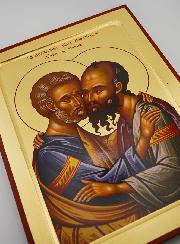 Icona Bizantina San Pietro e San Paolo - 28 cm