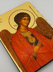 Icona Bizantina San Michele Arcangelo Rosso - 25 cm