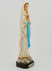 Statua policroma Madonna di Lourdes dipinta a mano - 20 cm