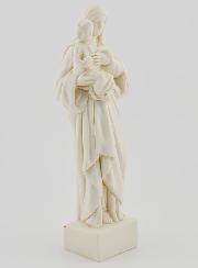 Statua Madonna con Gesù Bambino - Colore avorio - 16 cm