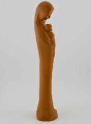 Statua Madonna con Gesù Bambino - Colore legno - 22 cm