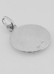 Medaglia San Giuseppe con Bambino Gesù in argento massiccio - 19 mm