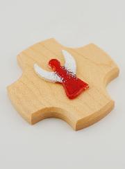 Croce Bambini in Legno d'Ebano - il mio Angelo Custode in Vetro