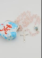 Rosario della Vergine Miracolosa in Perle con Pochette