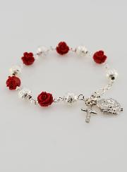 Bracciale religioso di Santa Teresa Rose Perlate