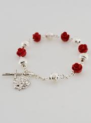 Bracciale religioso di Santa Teresa Rose Perlate