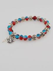 Bracciale Decina del Rosario Perle di Cristallo e Perle d'Argento