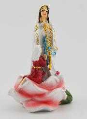 Statua Madonna di Lourdes e Santa Bernadette - 9 cm
