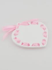 Icona Angelo Custode Rosa - Regalo di Battesimo Bambina - 7 cm