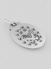 Medaglia miracolosa in argento massiccio - 21 mm